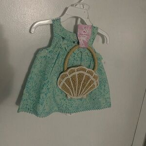 Tommy Bahama Aqua Dress with Shell Bag and CUTEST shorts